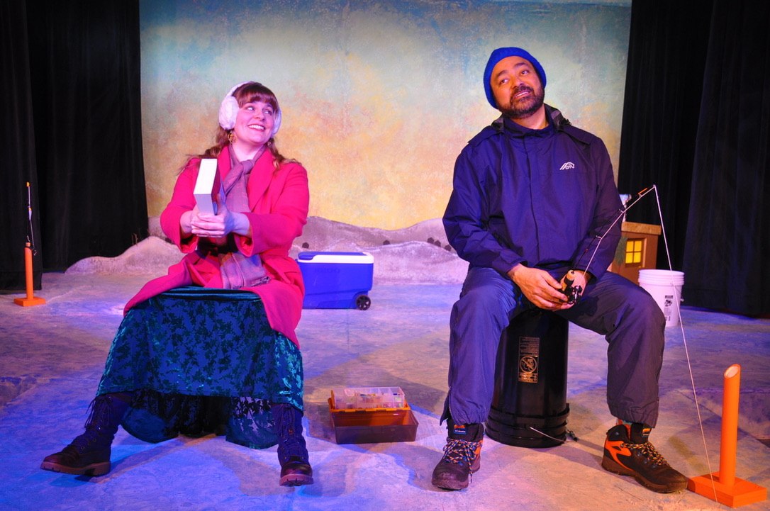 Gautam Kannan performing on stage, in "Nice Fish"