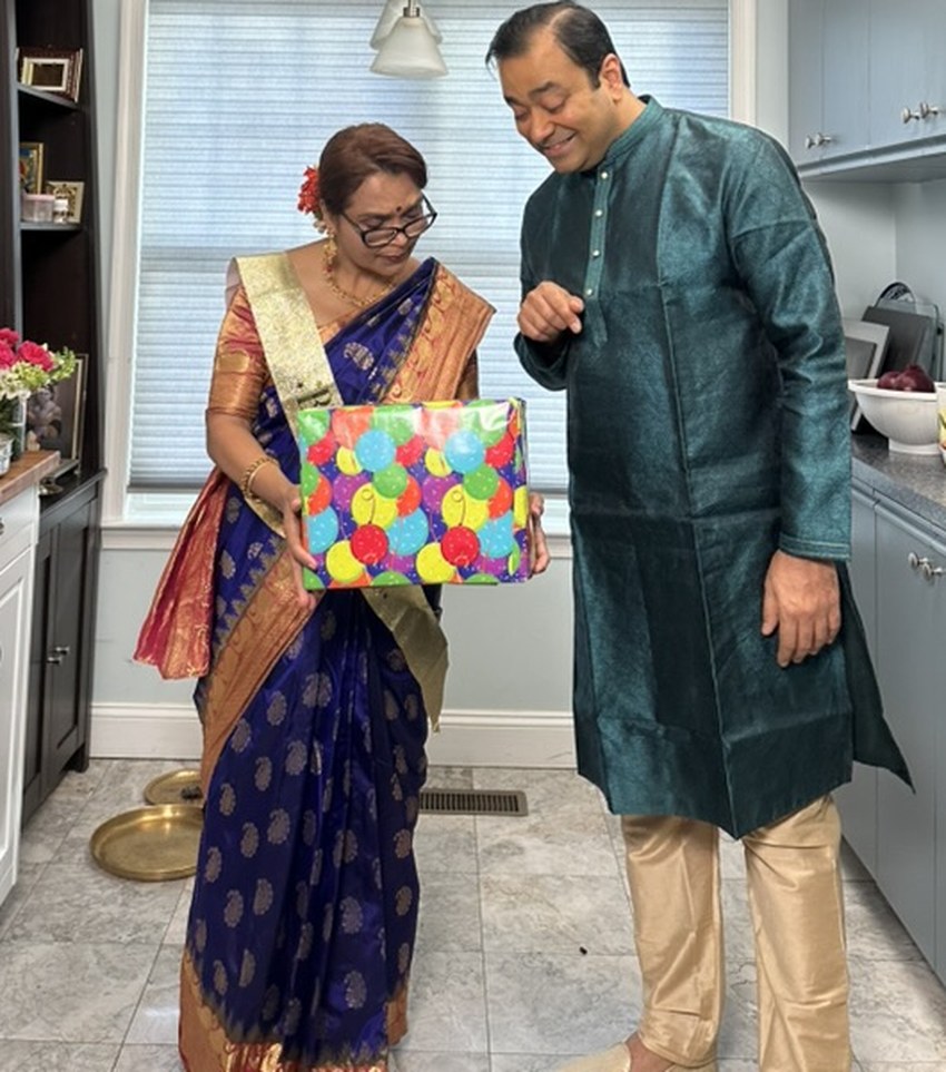 Gautam Kannan, on set for "Playing with Fire"